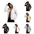 thumbnail image 1 of Afuyipoi Sun Protection Jacket for Men,Hooded Zipper Solid Color Long Sleeved UPF 50+ Outerwear Jackets White 3XL, 1 of 9
