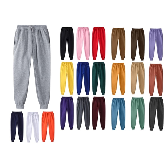Afuyipoi Sweatpants for Men, Casual Sport Joggers Elastic Waist Long Pants with Pockets Black Size M