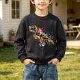 thumbnail image 1 of Afuyipoi Toddler Boys Casual Long Sleeve Top 100% Cotton Sports Pullover Sweatshirt for Kids Size 1-7 Years Black Size 5T, 1 of 10