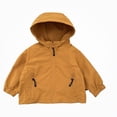 thumbnail image 1 of Afuyipoi Toddler Boys Zip Up Hooded Casual Jacket Lightweight Windbreaker Outdoor Fall Winter Size 6M-4Y Yellow Size 12-18M, 1 of 7