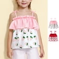 thumbnail image 1 of Afuyipoi Toddler Girls Cute Solid Color Singlet (12 Months-7 Years) Soft Cotton Sleeveless Crisscross Shoulder Straps Casual Top for Summer Green 18/24 Months, 1 of 8