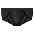 thumbnail image 1 of Afuyipoi Underpants Briefs for Men,Mid Rise Breathable Loose Soft Underpant Black XL, 1 of 2