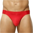 thumbnail image 1 of Afuyipoi Underpants for Male,Solid Mid-rise Lightweight Activewear Briefs Red L, 1 of 4