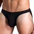 thumbnail image 1 of Afuyipoi Underpants for Men,Elastic Waist Quick Dry Mesh Breathable Athletic Briefs Black L, 1 of 3