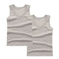 thumbnail image 1 of Afuyipoi Undershirts for Boys 2 Pack,Sleeveless Round Neck Cotton Soft Kids Summer Cami Gray 3-4, 1 of 3