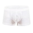 thumbnail image 1 of Afuyipoi Underwear for Men Boxers,Active Fishnet Cut-Out Lightweight Casual Underpants White M, 1 of 2