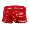 thumbnail image 1 of Afuyipoi Underwear for Men Boxers,Lightweight Fishnet Cut-Out Active Casual Underpants Red XL, 1 of 3