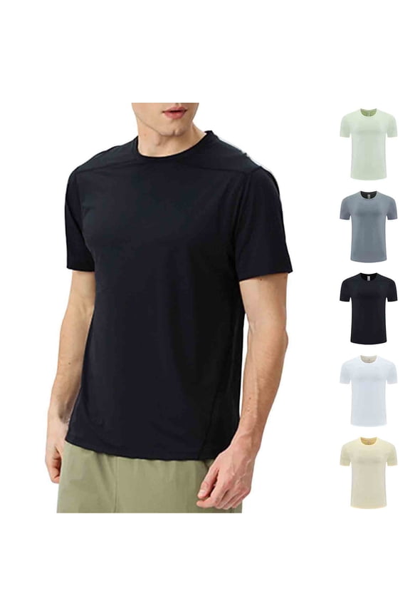 Unisex Cooling Ice Silk Training T-Shirt (S-3XL), Short Sleeve Quick Dry Outdoor Performance Athletic Top Black Size 3XL