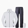 thumbnail image 1 of Afuyipoi Unisex Waterproof Rain Suit Hooded Raincoat Set Beige L, 1 of 9