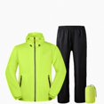 thumbnail image 1 of Afuyipoi Unisex Waterproof Rain Suit Hooded Raincoat Set Green L, 1 of 9