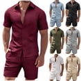 thumbnail image 1 of Afuyipoi Workout Sets for Men, Quick-Dry Short Sleeve Lightweight Run Short Set Gym Army Green S, 1 of 9