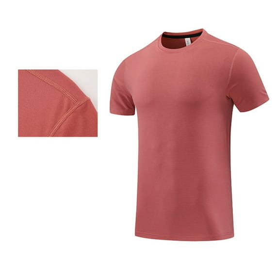 Afuyipoi Workout Shirts for Men Athletic Running Gym Quick Dry Short Sleeve Performance Moisture Wicking T Shirt Watermelon Red Size 4XL