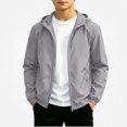 thumbnail image 1 of Afuyipoi Youth Teens Boys Softshell Hooded Jacket Waterproof Windbreaker Outdoor Sports Casual Zip Up Size 12-19 Gray Size 16, 1 of 8