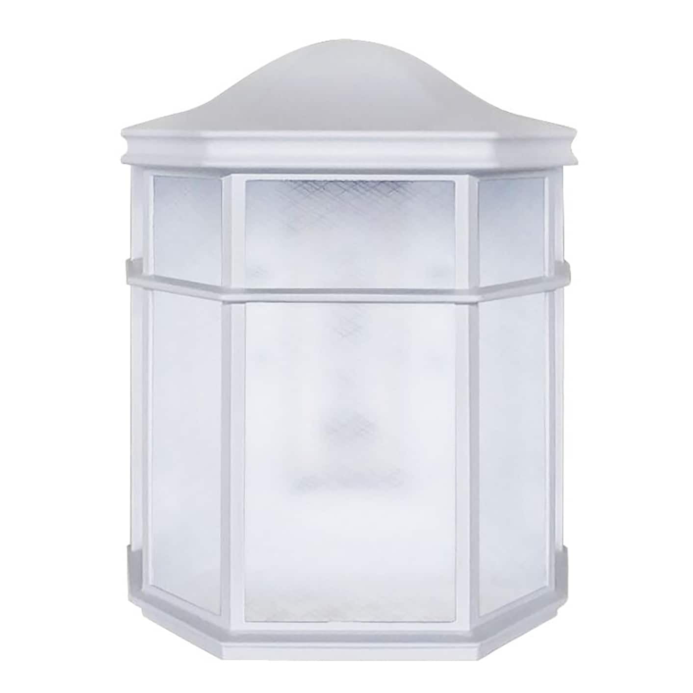 Bristol 9.5" White Polycarbonate Outdoor Wall Sconce Energy Star
