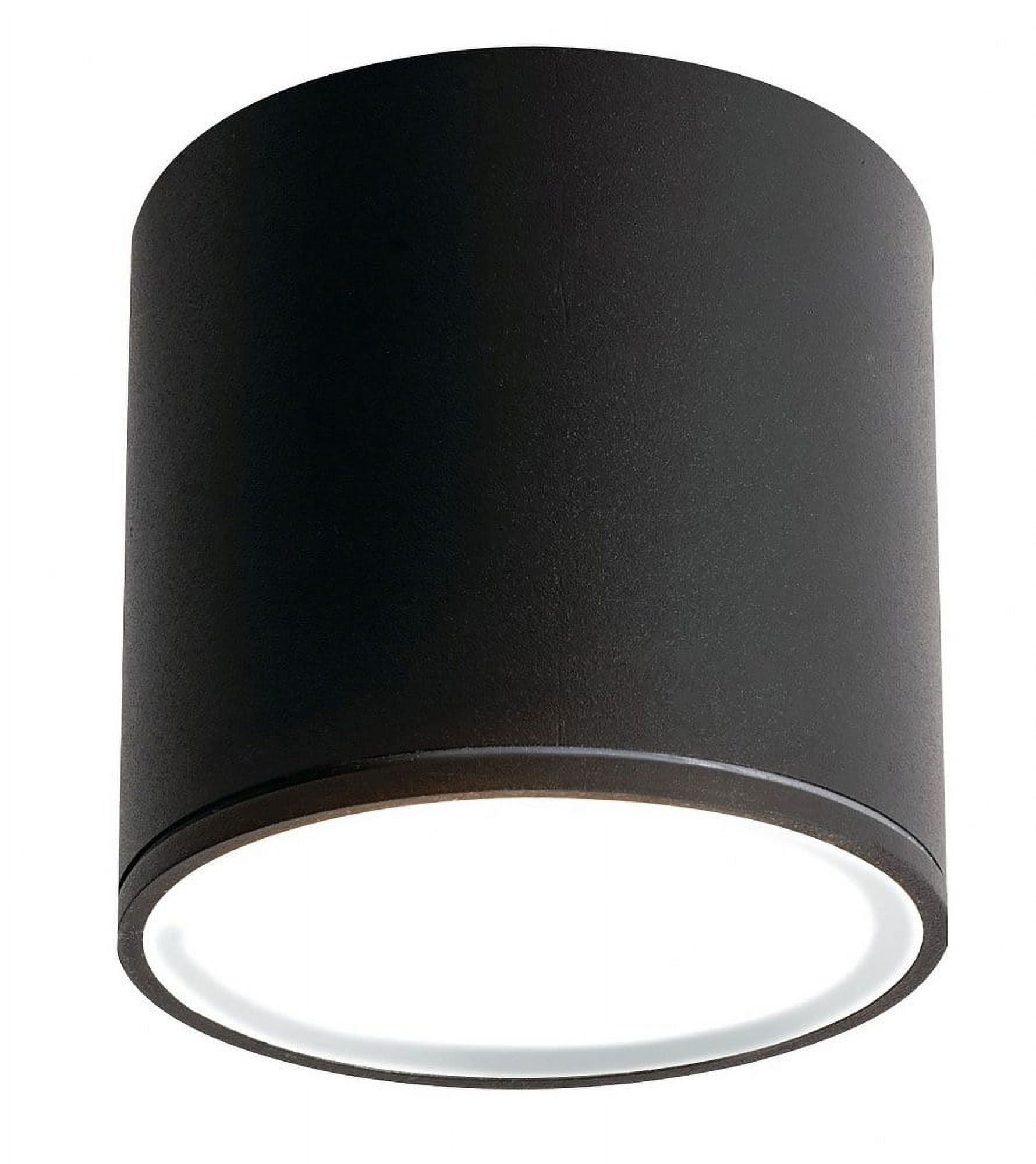 Everly Black Aluminum LED Outdoor Flush Mount Light