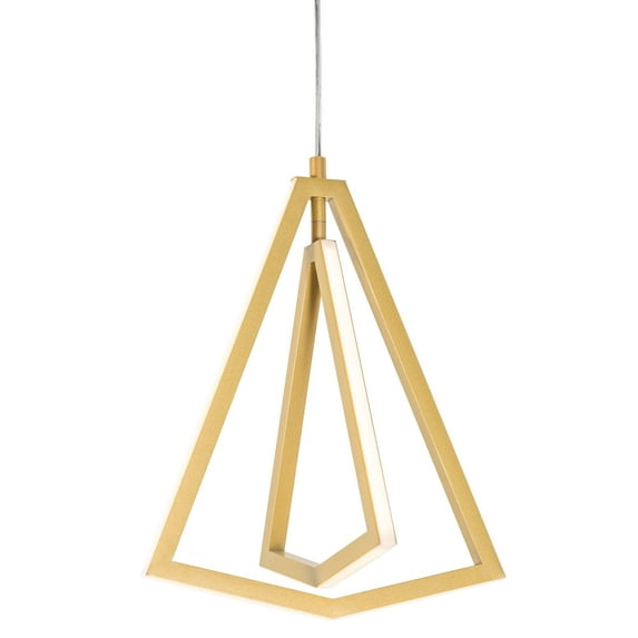 GNAP15L30D1GD AFX Gianna - 36W 1 LED Pendant In Modern Style-15.5 Inches Tall and 12.5 Inches Wide-Gold Finish