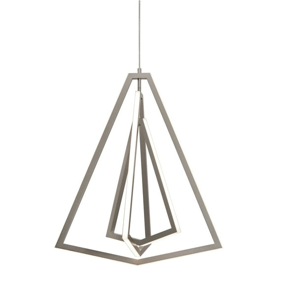 Afx Gnap27l30d1 Gianna 24" Wide Led Pendant - Nickel