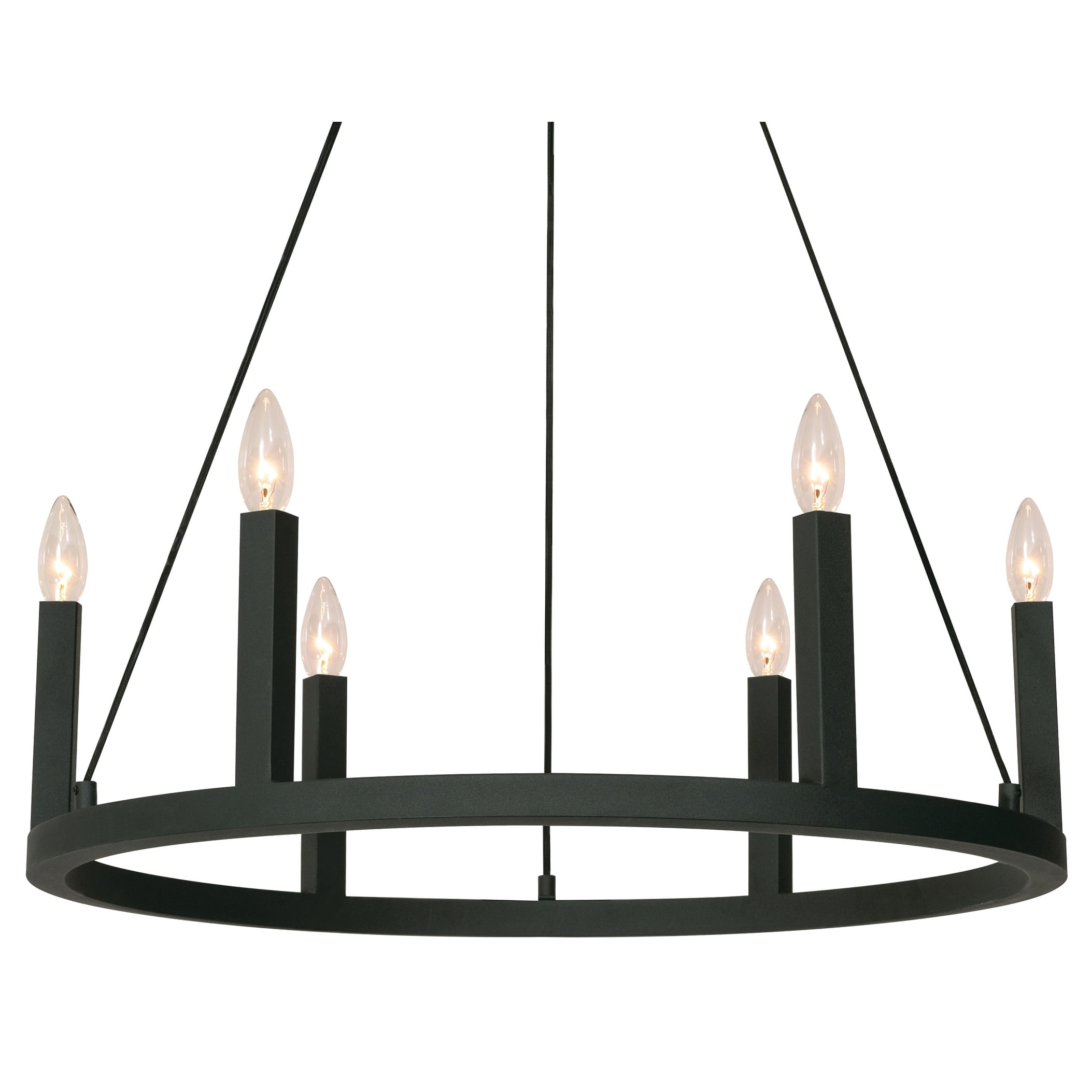 Aged Brass and Black Modern 26" Glass Pendant Light