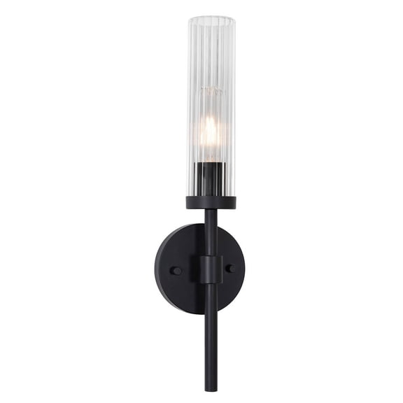 HNTS0518MBBK AFX Huntington - 1 Light Wall Sconce-18 Inches Tall and 4.5 Inches Wide-Black Finish