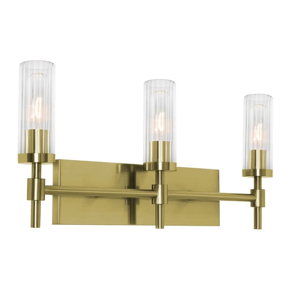 HNTV2411MBLB AFX Huntington - 3 Light Bath Vanity-10.8 Inches Tall and 24 Inches Wide-Light Antique Brass Finish
