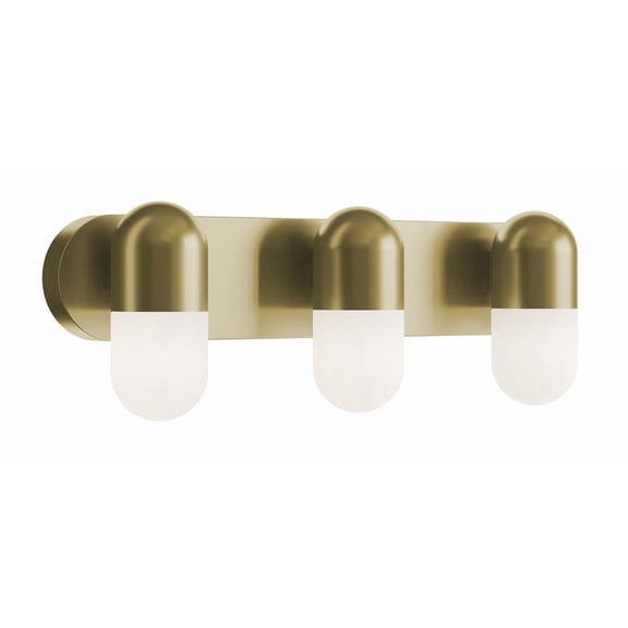 IRVV2406LAJUDLB AFX Irvine - 27W 3 LED Bath Vanity-8 Inches Tall and 24 Inches Wide-Light Antique Brass Finish