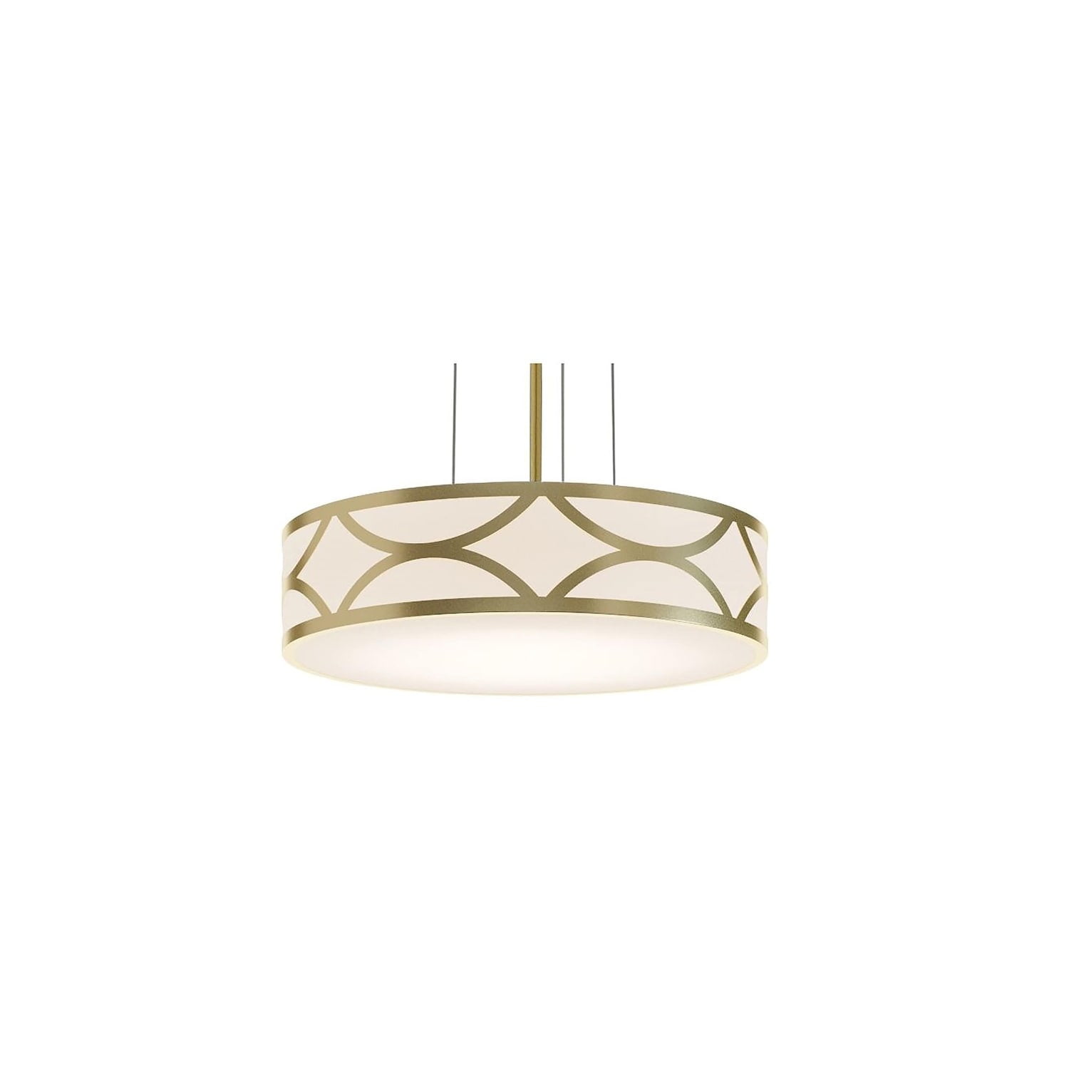 Lake 16" Gold Aluminum LED Drum Pendant Light