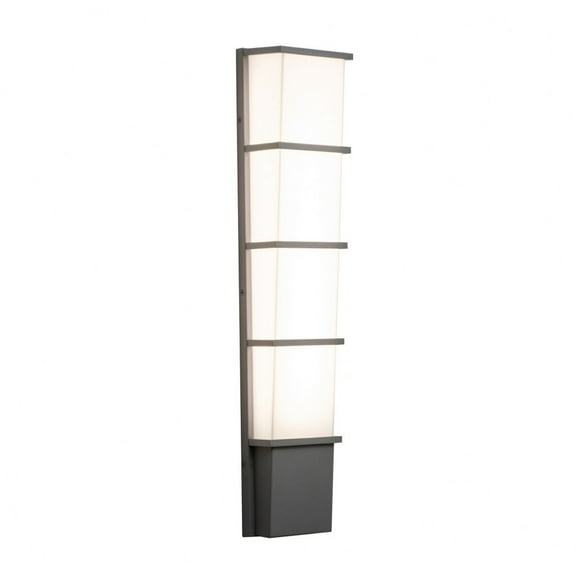 AFX Lasalle 1-light Textured Grey LED Outdoor Sconce, White Acrylic Shade