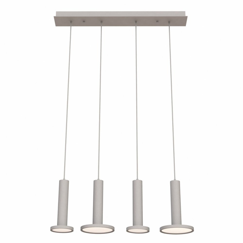 Luna Modern White LED Indoor/Outdoor Linear Pendant Light