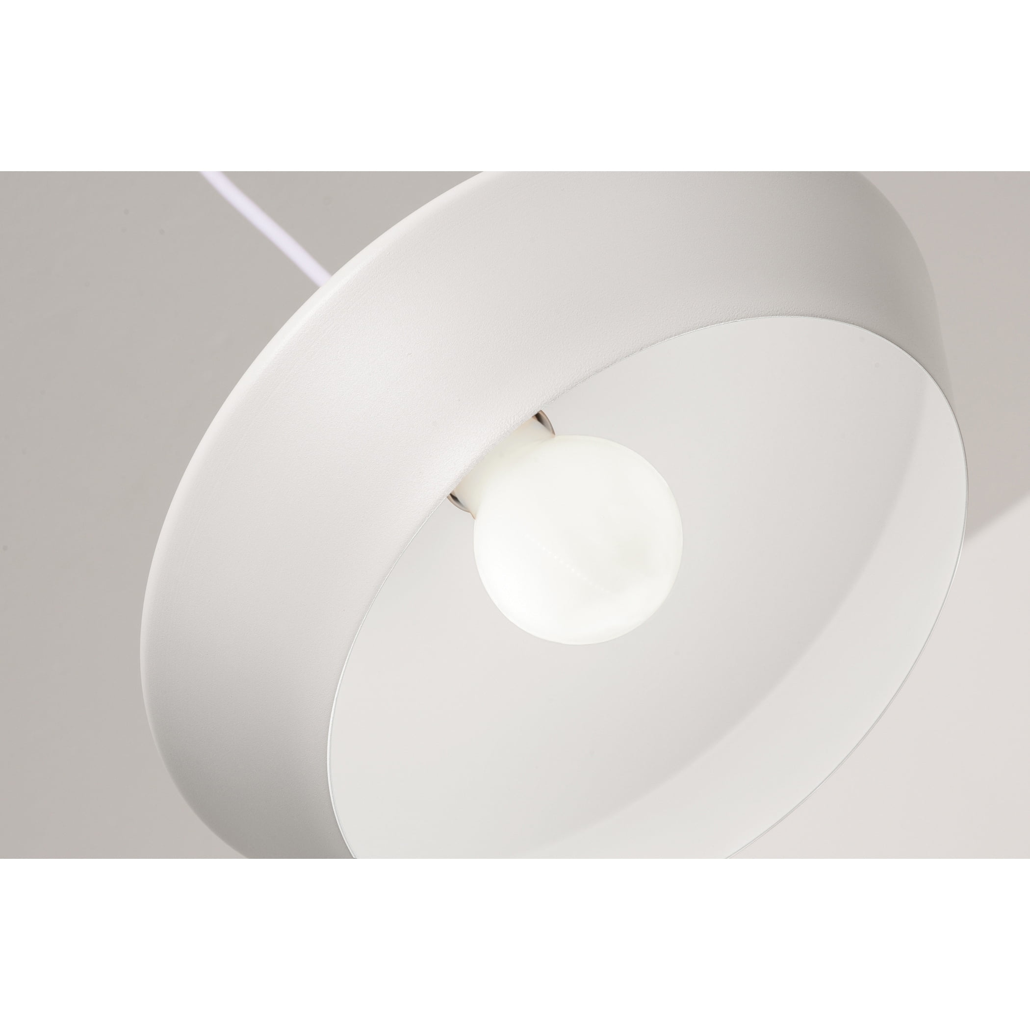 Milo 11" White Steel and Glass Pendant Light