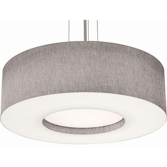 MCP3044MBSN-GY AFX Montclair - Drum Pendant In Modern Style-9 Inches Tall and 30 Inches Wide-Satin Nickel/Grey Finish-Grey Shade Color-Incandescent