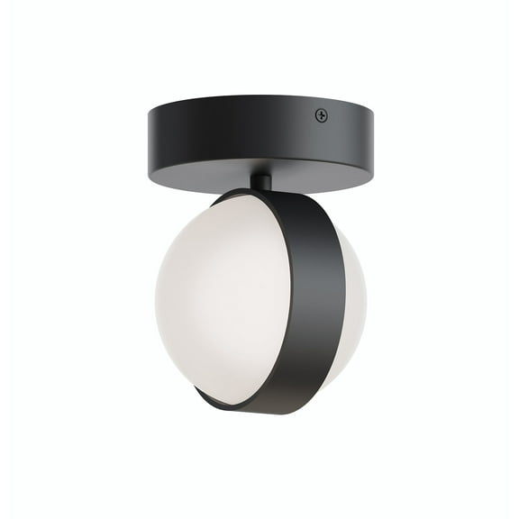 Afx Vrnf05lajud Verona 5" Wide Led Semi-Flush Globe Ceiling Fixture - Black