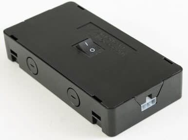 Black Hardwire Box for LED Undercabinet Lights with Rocker Switch