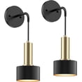 thumbnail image 1 of Set of 2 Battery Operated Wall Sconces, Dimmable RGB Indoor Cordless LED Wall Lamps, Rechargeable Wireless, Brass, 1 of 9