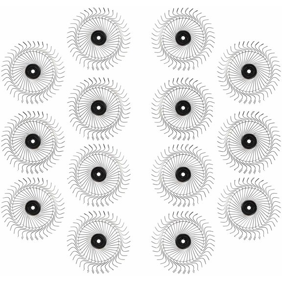 Ag-Rite Hay Rake Wheels, 55 in, Set of 14 (7 Left-Hand, 7 Right-Hand), Heavy-Duty Steel, Farm Equipment Replacement