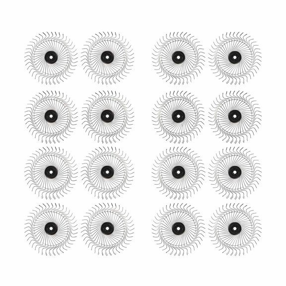 Ag-Rite, 60" Rake Wheels - Set of 16 (8 LH & 8 RH) Durable Steel Construction for Hay & Crop Raking