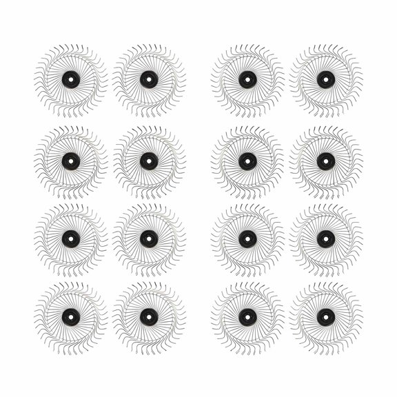 Ag-Rite Hay Rake Wheels, 55 in, Set of 16 (8 Left-Hand, 8 Right-Hand), Heavy-Duty Steel, Farm Equipment Replacement