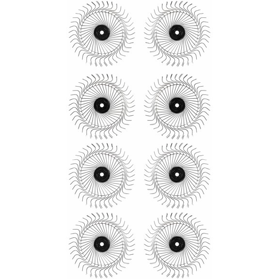 Ag-Rite Hay Rake Wheels, 55 in, Set of 8 (4 Left-Hand, 4 Right-Hand), Heavy-Duty Steel, Farm Equipment Replacement