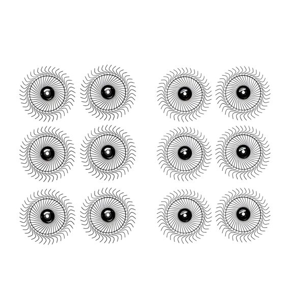 Ag-Rite Hay Rake Wheels, 60 in, Set of 12 (6 Left-Hand, 6 Right-Hand), Heavy-Duty Steel, Farm Equipment Replacement