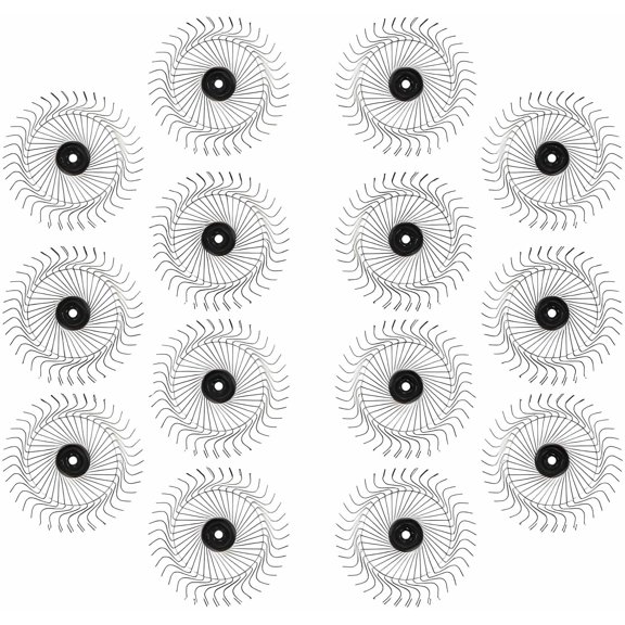 Ag-Rite Hay Rake Wheels, 60 in, Set of 14 (7 Left-Hand, 7 Right-Hand), Heavy-Duty Steel, Farm Equipment Replacement