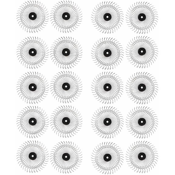 Ag-Rite Hay Rake Wheels, 60 in, Set of 20 (10 Left-Hand, 10 Right-Hand), Heavy-Duty Steel, Farm Equipment Replacement