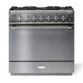 thumbnail image 1 of Aga Ael361df Elise Series 36" Wide 4.5 Cu. Ft. Free Standing Dual Fuel Range - Stainless, 1 of 7