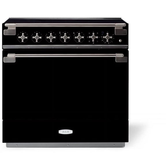 Aga Ael361in Elise Series 36" Wide 4.5 Cu. Ft. Free Standing Induction Range - Black