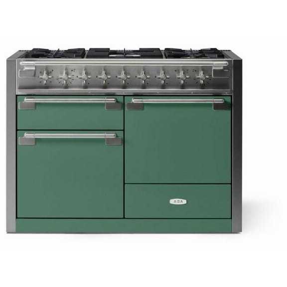 Aga Ael481df Elise Series 48" Wide 6 Cu. Ft. Free Standing Dual Fuel Range - Mineral Green