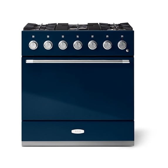 Aga Amc36df Mercury Series 36" Wide 4.9 Cu. Ft. Slide In Dual Fuel Range - Indigo