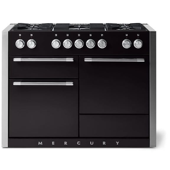 Aga Amc48df Mercury Series 48" Wide 6 Cu. Ft. Slide In Dual Fuel Range - Black
