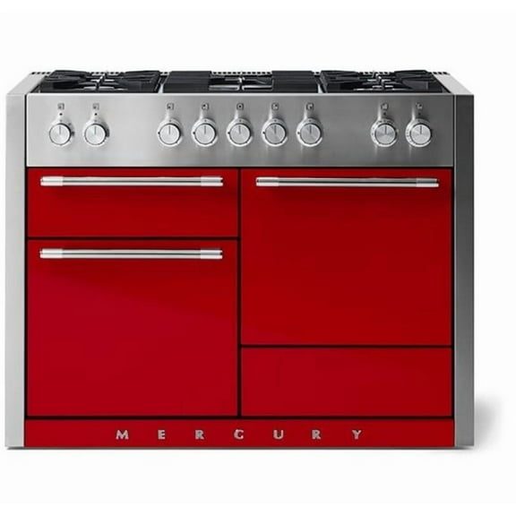 Aga Amc48df Mercury Series 48" Wide 6 Cu. Ft. Slide In Dual Fuel Range - Piccadilly Red