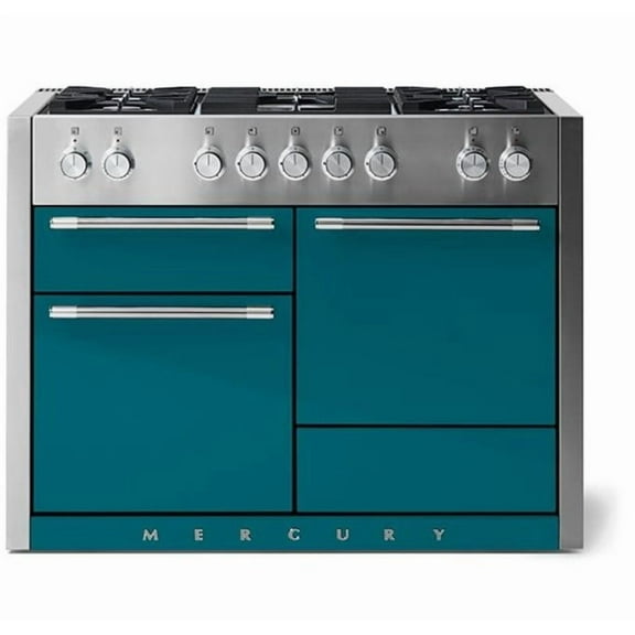Aga Amc48df Mercury Series 48" Wide 6 Cu. Ft. Slide In Dual Fuel Range - Salcombe Blue