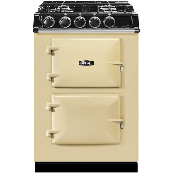 Aga Atc2df Classic 24" Wide 2.84 Cu. Ft. Slide In Dual Fuel Range - Off White