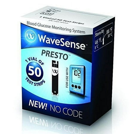 AgaMatrix WaveSense Presto Test Strips, 50 Count Box