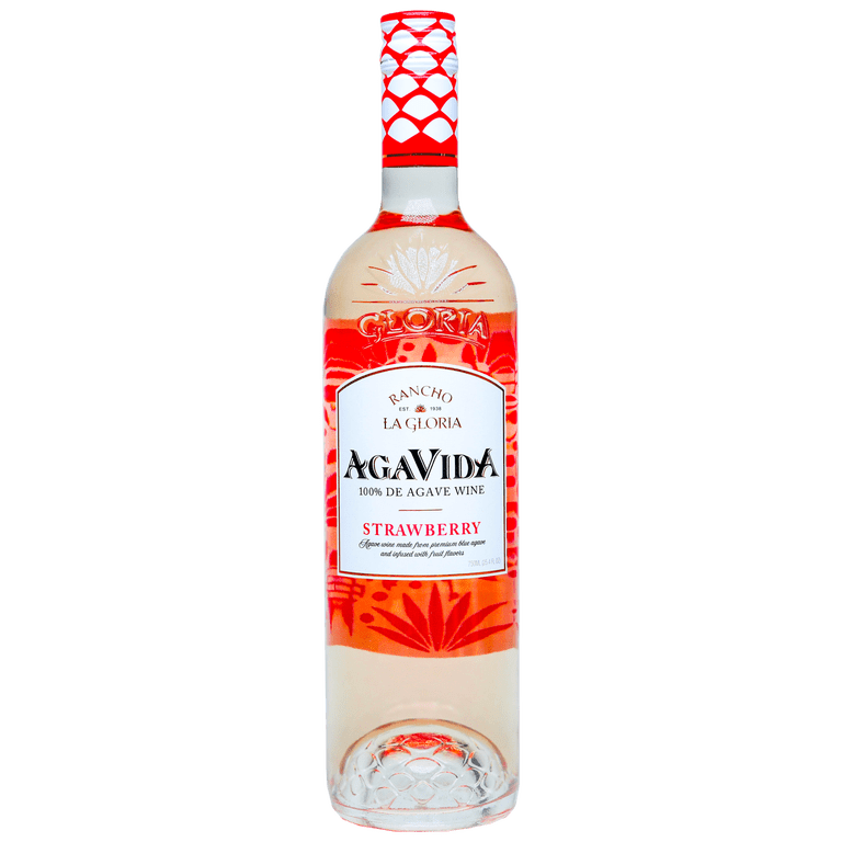 AgaVida Strawberry Wine 750ml 5% ABV Refreshing Bubbly Drink